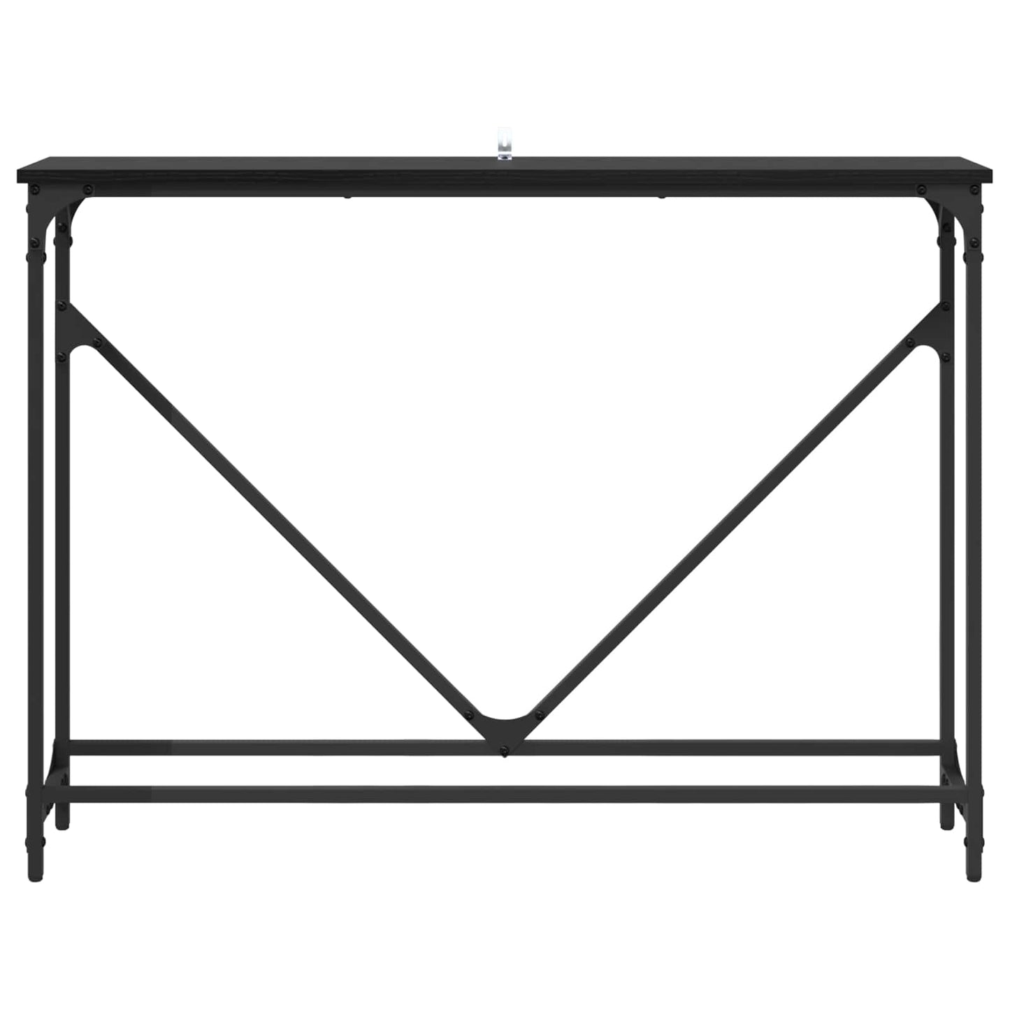 Console Table Black Oak 102 x 23 x 75 cm Engineered Wood