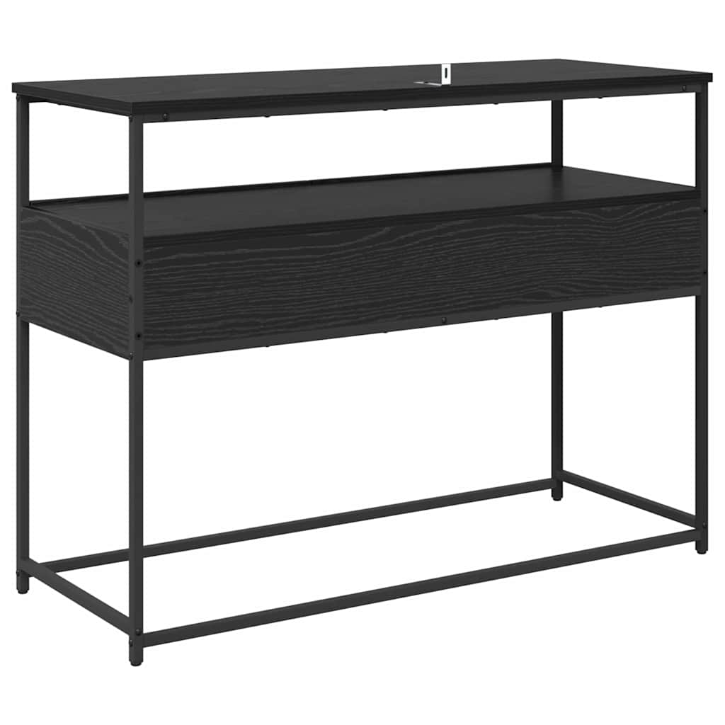 Console Table Black Oak 100 x 40 x 75 cm Engineered Wood