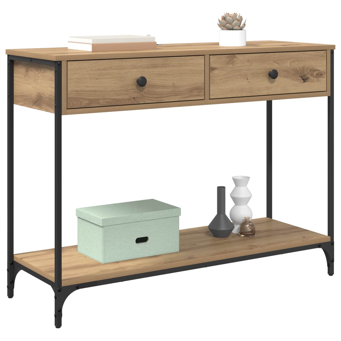 Console Table Artisan Oak 100 x 34.5 x 75 cm Engineered Wood