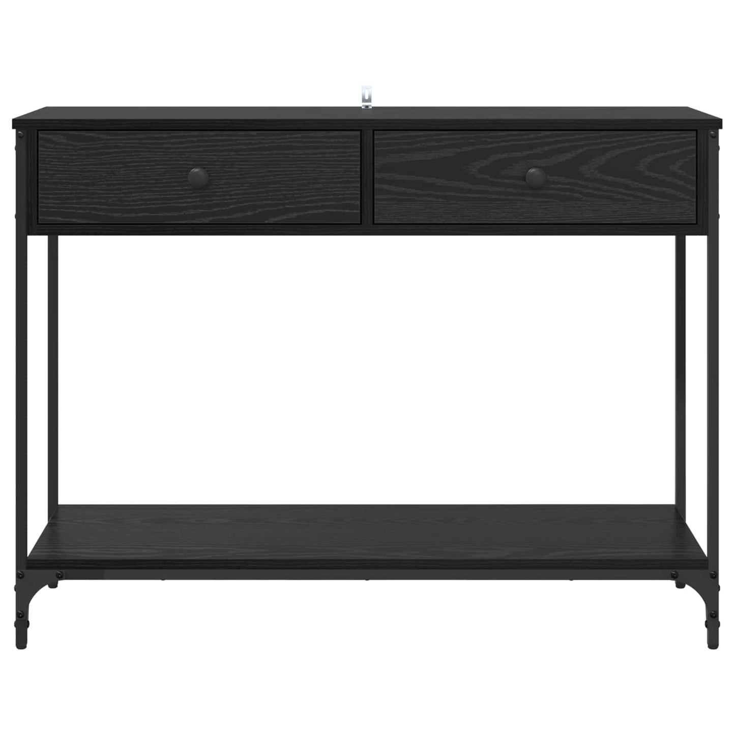 Console Table Black Oak 100 x 34.5 x 75 cm Engineered Wood