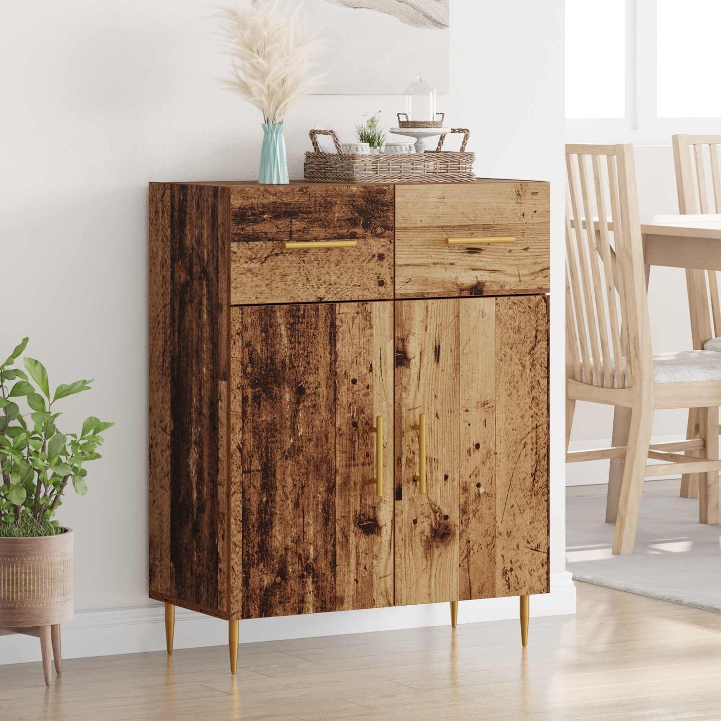 Sideboard Old Wood 69.5 x 34 x 90 cm Engineered Wood