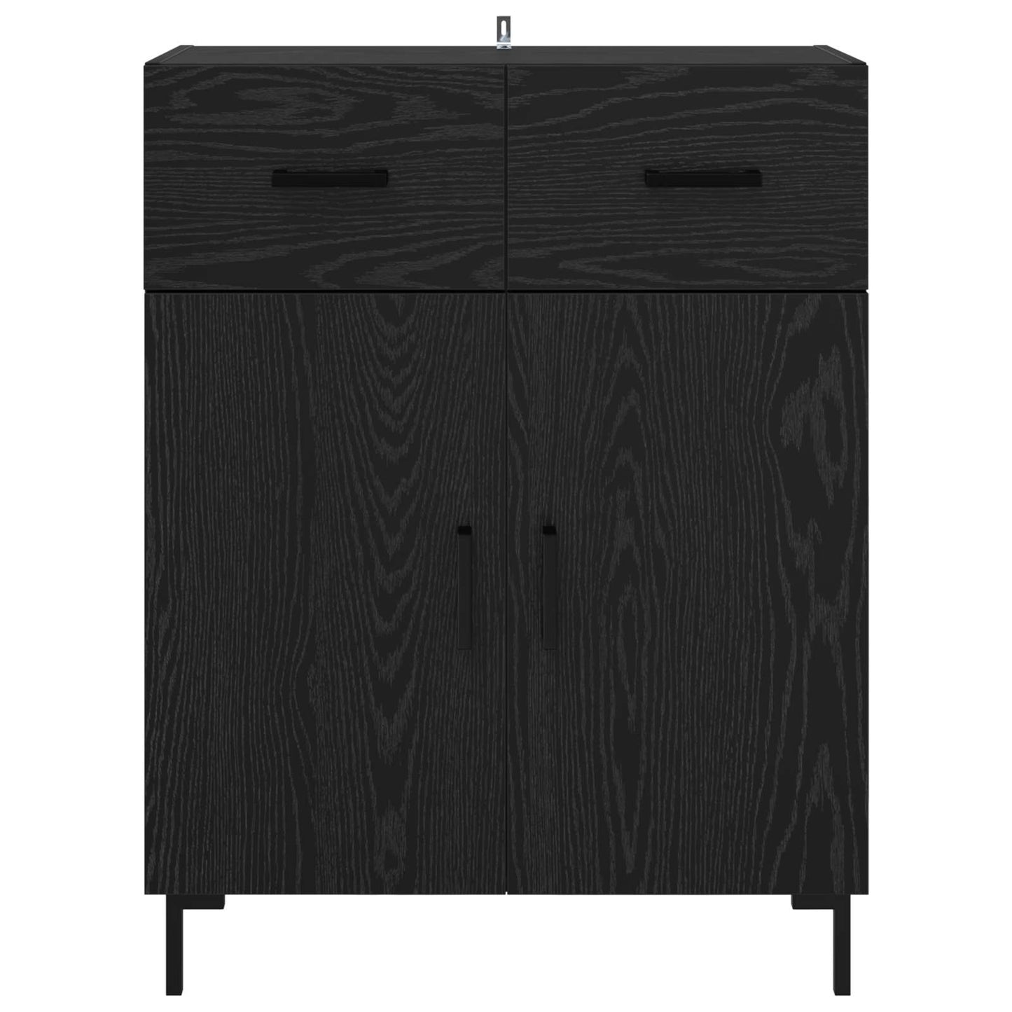 Sideboard Black Oak 69.5 x 34 x 90 cm Engineered Wood