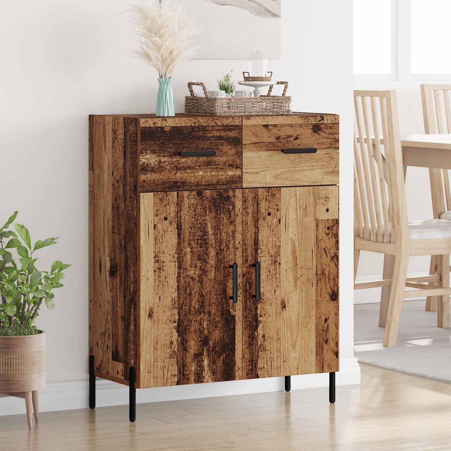 Sideboard Old Wood 69.5 x 34 x 90 cm Engineered Wood