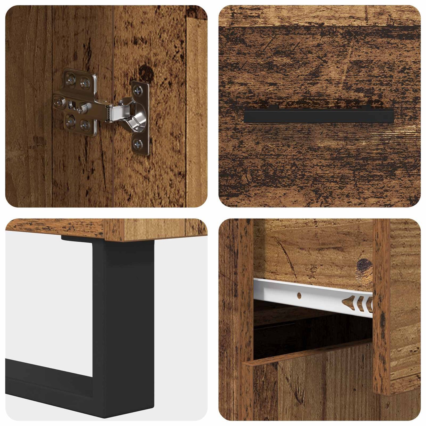 Sideboard Old Wood 69.5 x 34 x 90 cm Engineered Wood