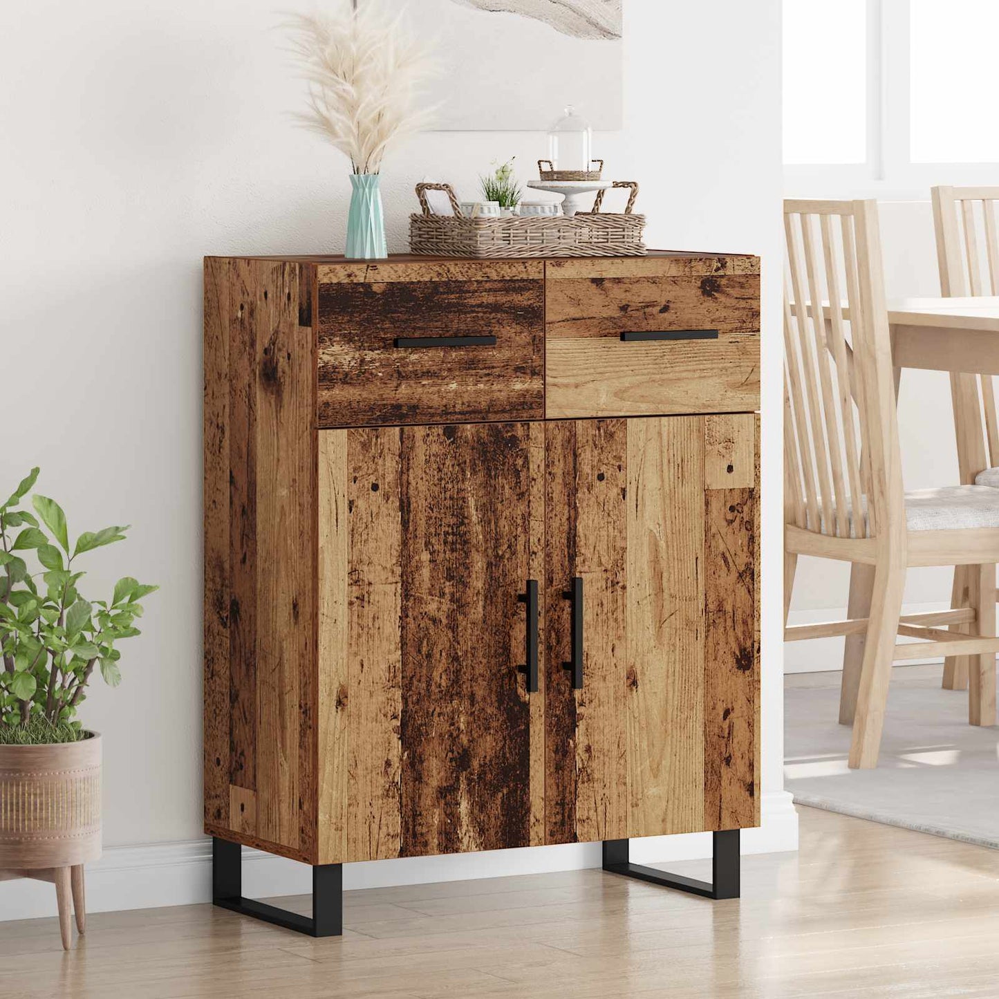 Sideboard Old Wood 69.5 x 34 x 90 cm Engineered Wood