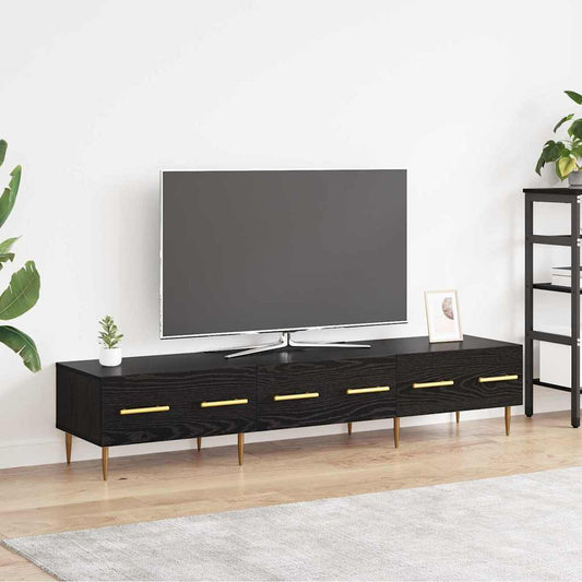 TV Cabinet 150 x 36 x 30 cm Black Oak Engineered Wood