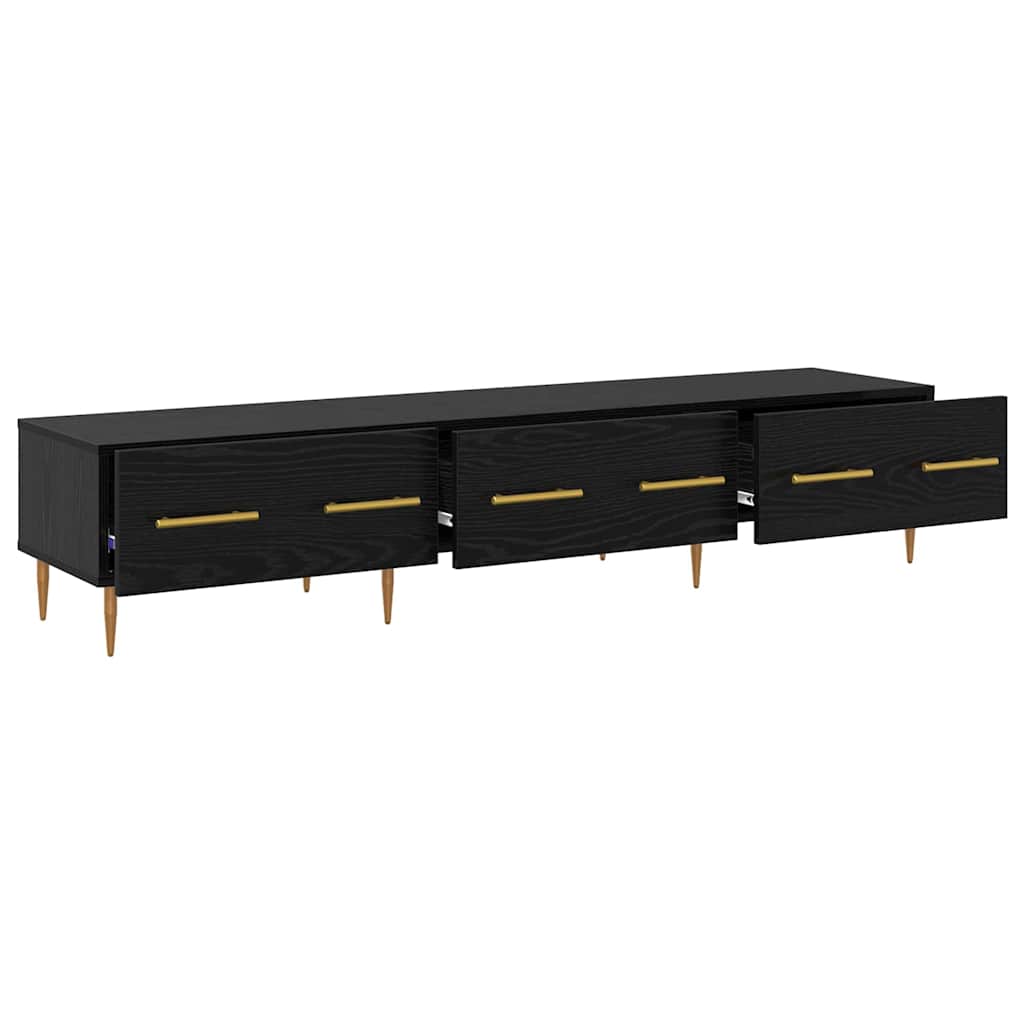 TV Cabinet Black Oak 150 x 36 x 30 cm Engineered Wood