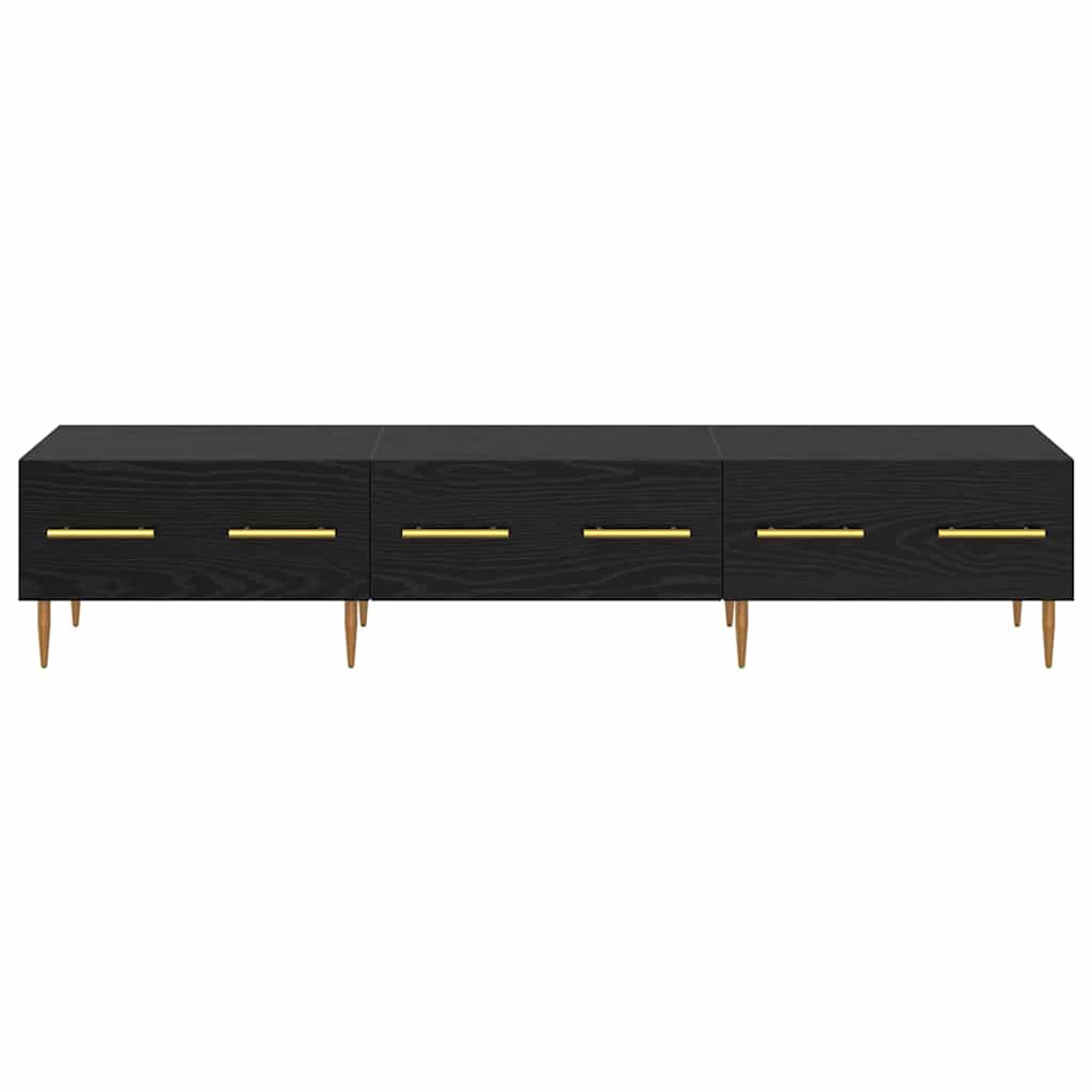 TV Cabinet Black Oak 150 x 36 x 30 cm Engineered Wood