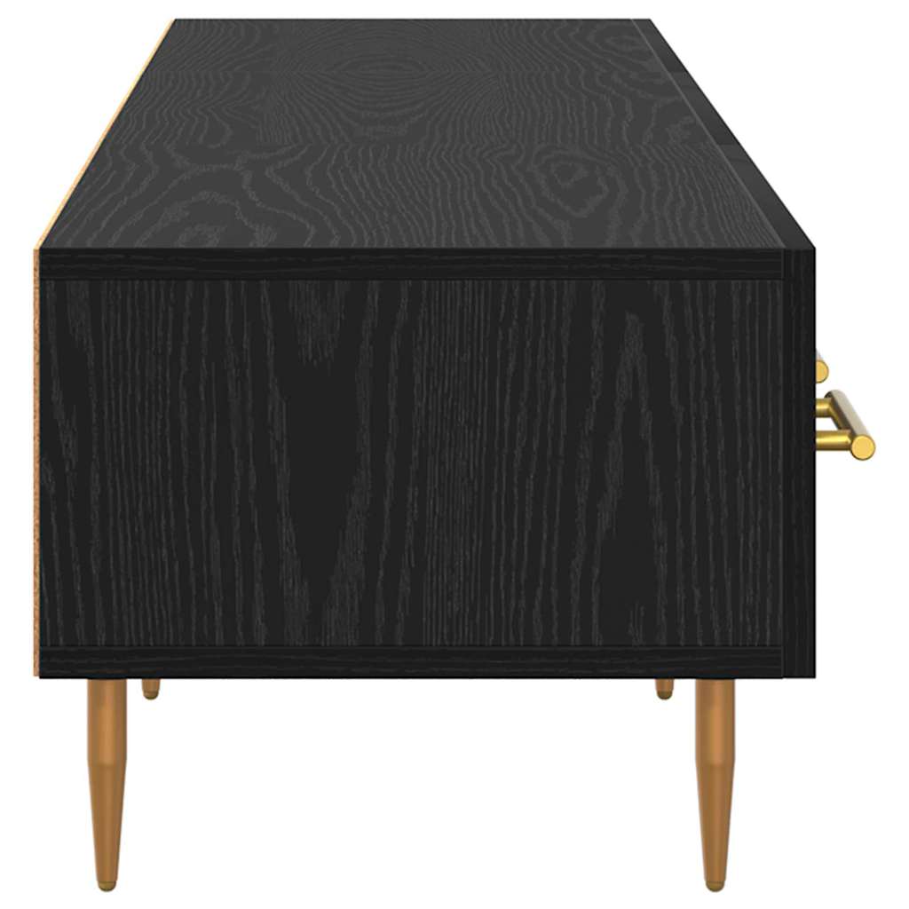 TV Cabinet Black Oak 150 x 36 x 30 cm Engineered Wood