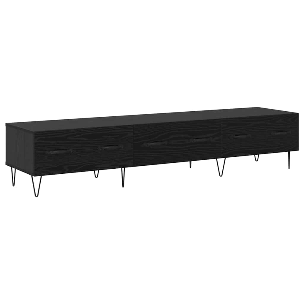 TV Cabinet Black oak 150 x 36 x 30 cm Engineered wood