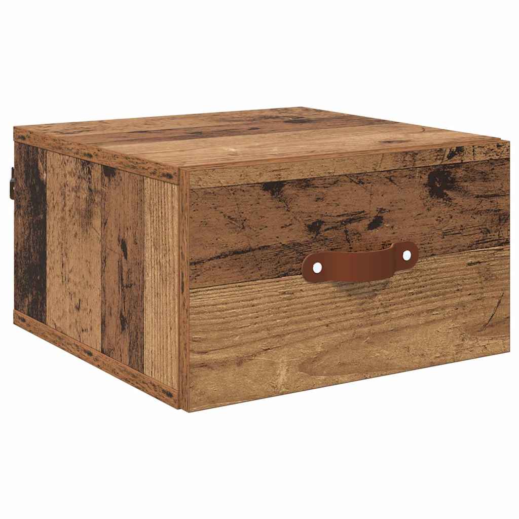 Wall-mounted Bedside Cabinet Old Wood 35 x 35 x 20 cm