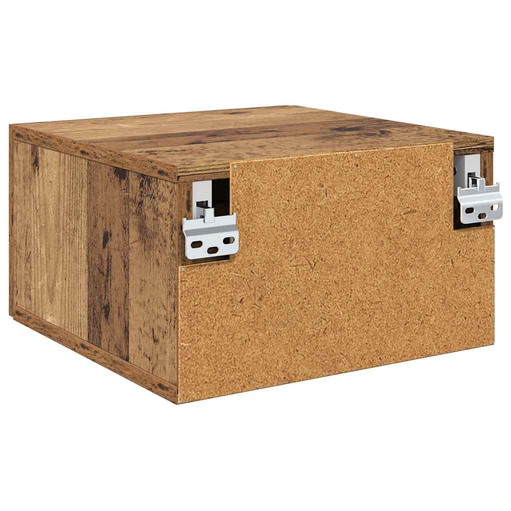 Wall-mounted Bedside Cabinet Old Wood 35 x 35 x 20 cm