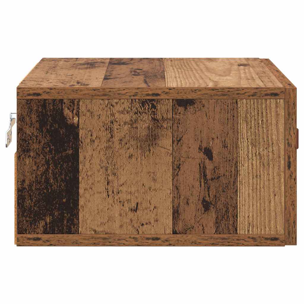 Wall-mounted Bedside Cabinet Old Wood 35 x 35 x 20 cm