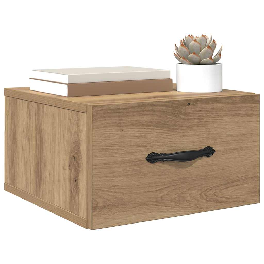 Bedside Cabinet with Drawer 2 pcs Artisan oak 35 x 35 x 20 cm