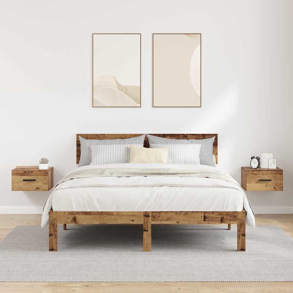 Bedside Cabinet 2 pcs Old Wood 35 x 35 x 20 cm Engineered Wood