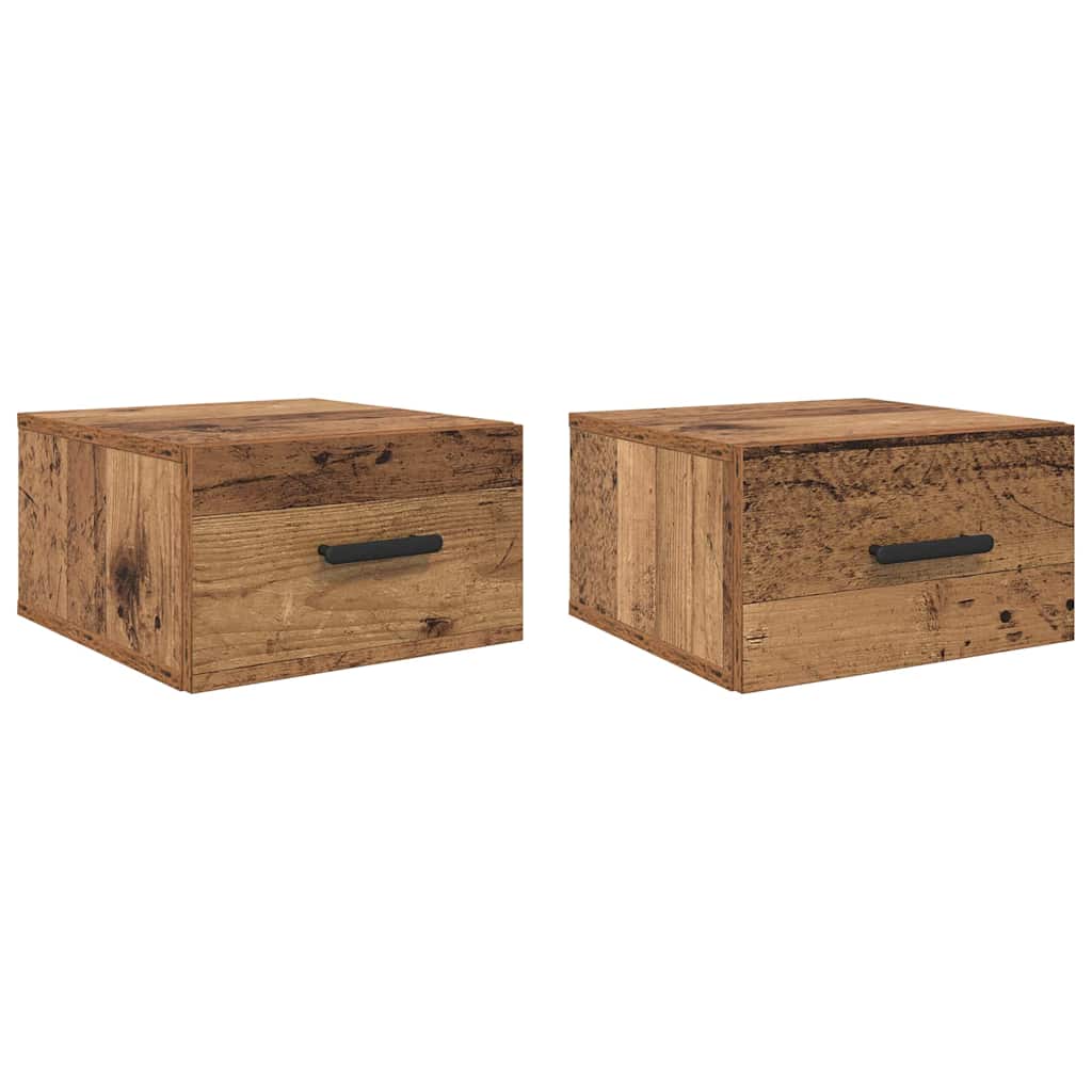 Bedside Cabinet 2 pcs Old Wood 35 x 35 x 20 cm Engineered Wood
