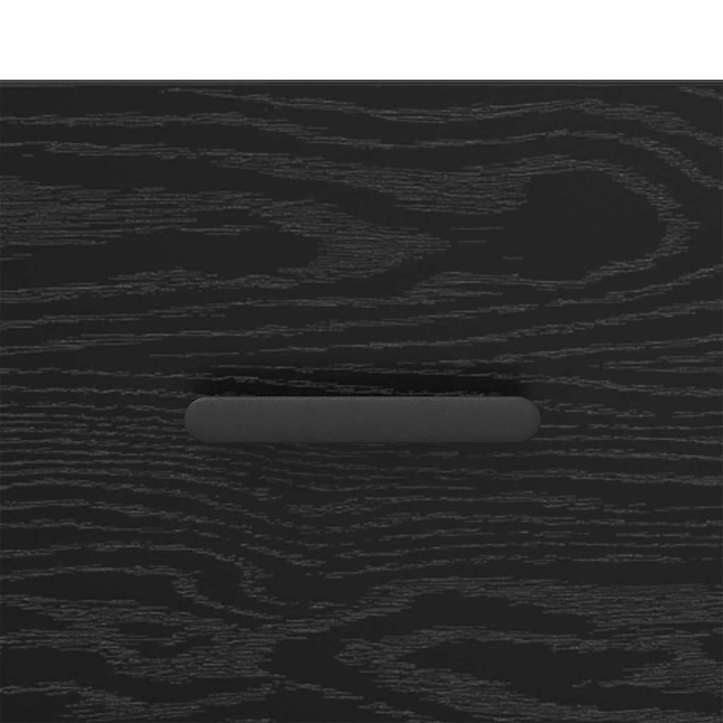 Bedside Cabinet Black Oak 35 x 35 x 20 cm Engineered Wood