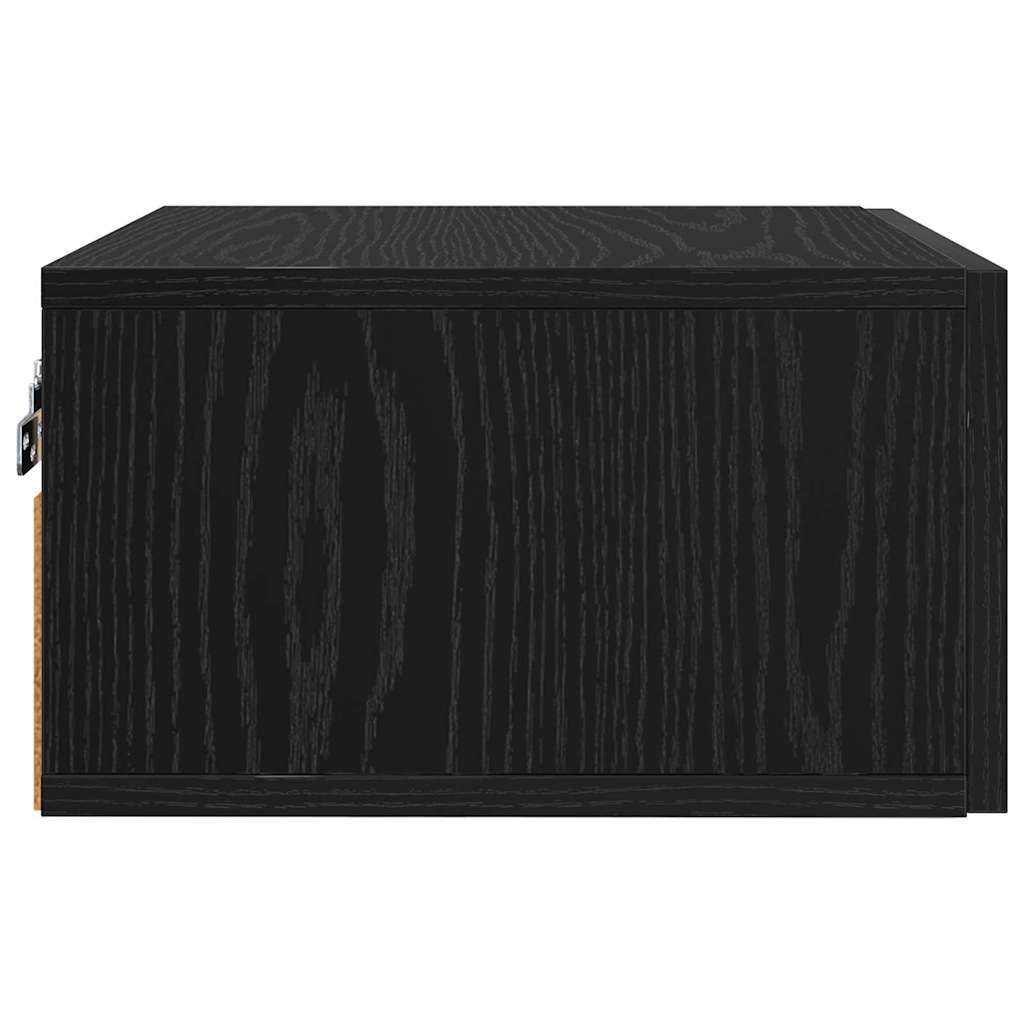 Bedside Cabinet Black Oak 35 x 35 x 20 cm Engineered Wood