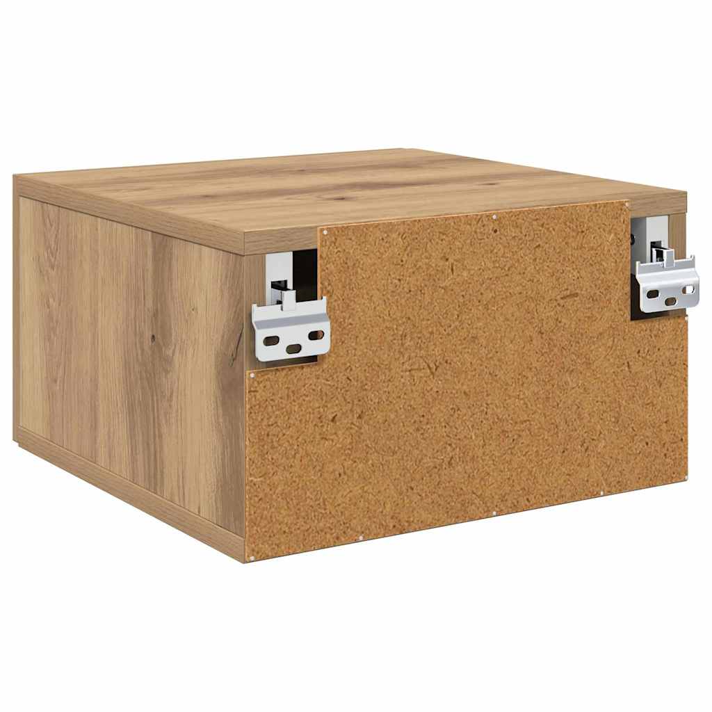Bedside Cabinet with Drawer 2 pcs Artisan oak 35 x 35 x 20 cm