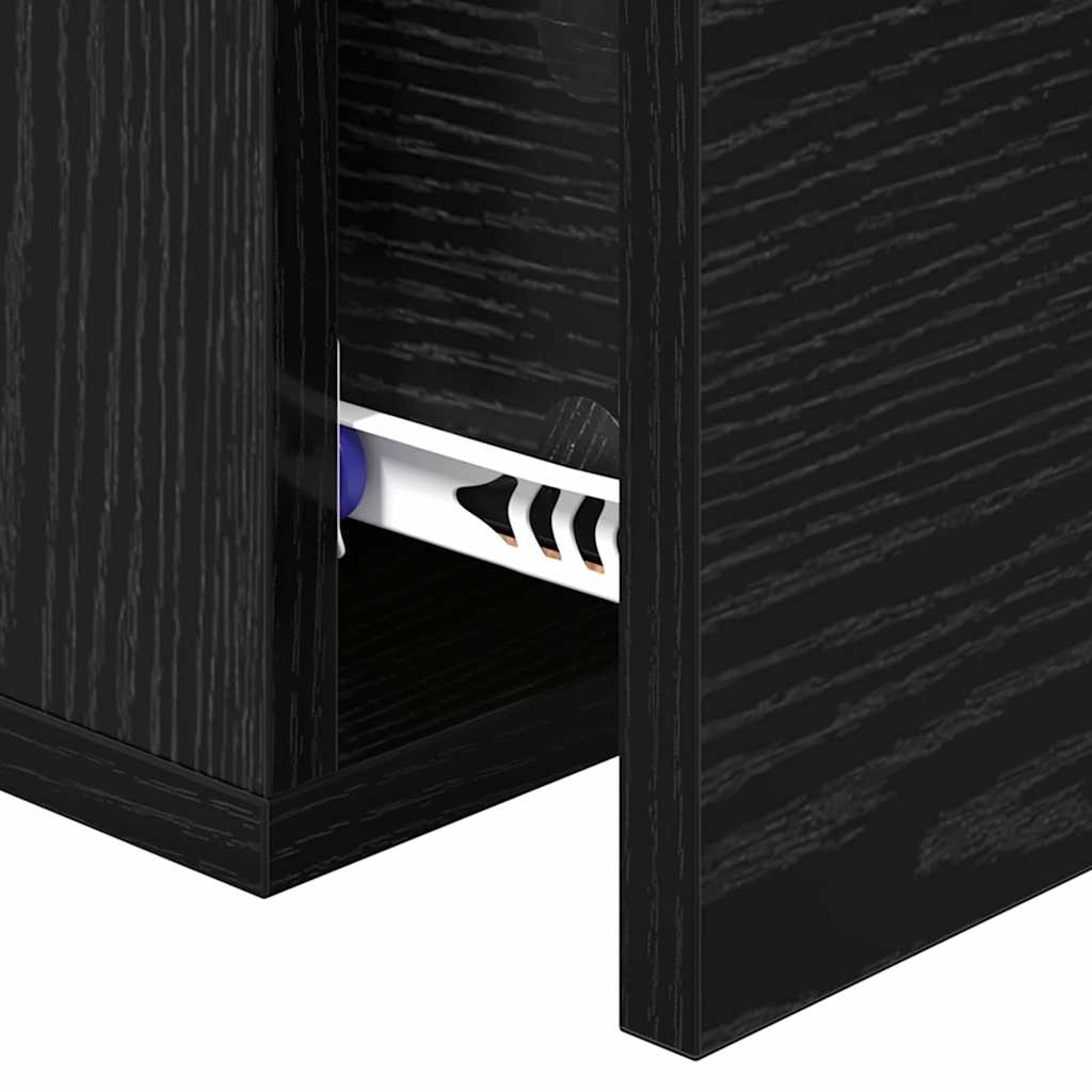 Bedside Cabinet Black oak 35 x 35 x 20 cm Engineered wood