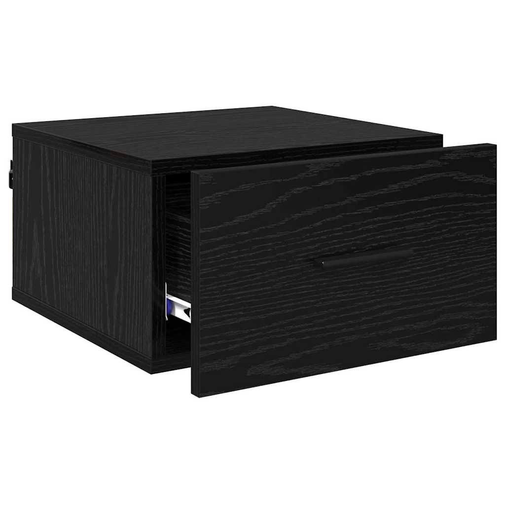 Bedside Cabinet Black oak 35 x 35 x 20 cm Engineered wood