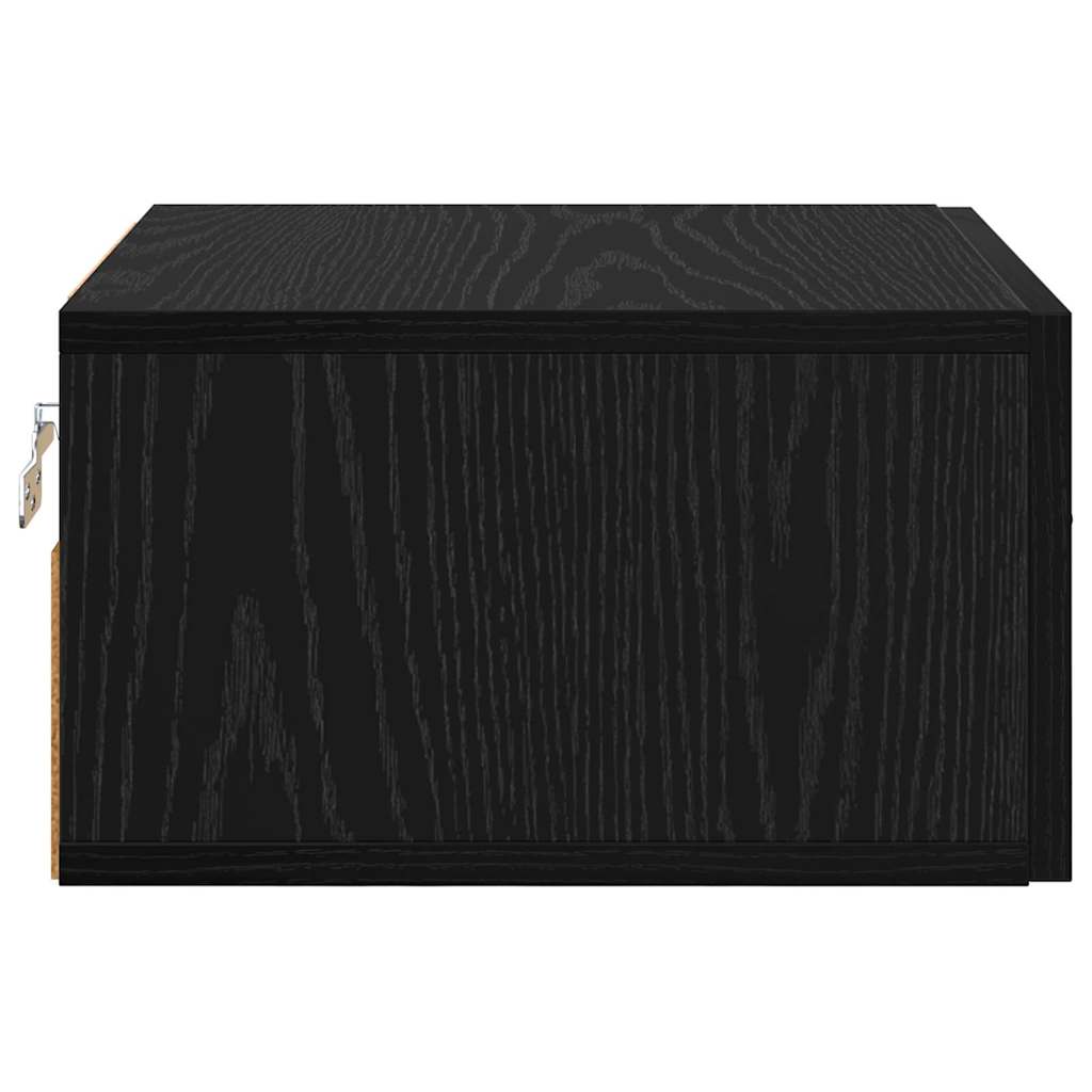 Bedside Cabinet Black oak 35 x 35 x 20 cm Engineered wood
