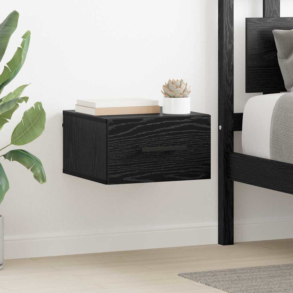 Bedside Cabinet Black oak 35 x 35 x 20 cm Engineered wood