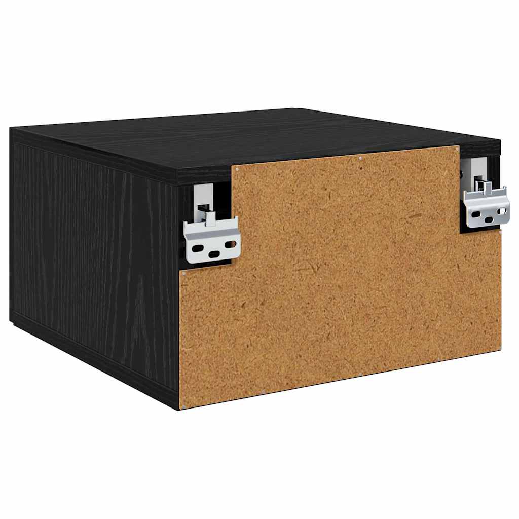 Bedside Cabinet Black oak 35 x 35 x 20 cm Engineered wood