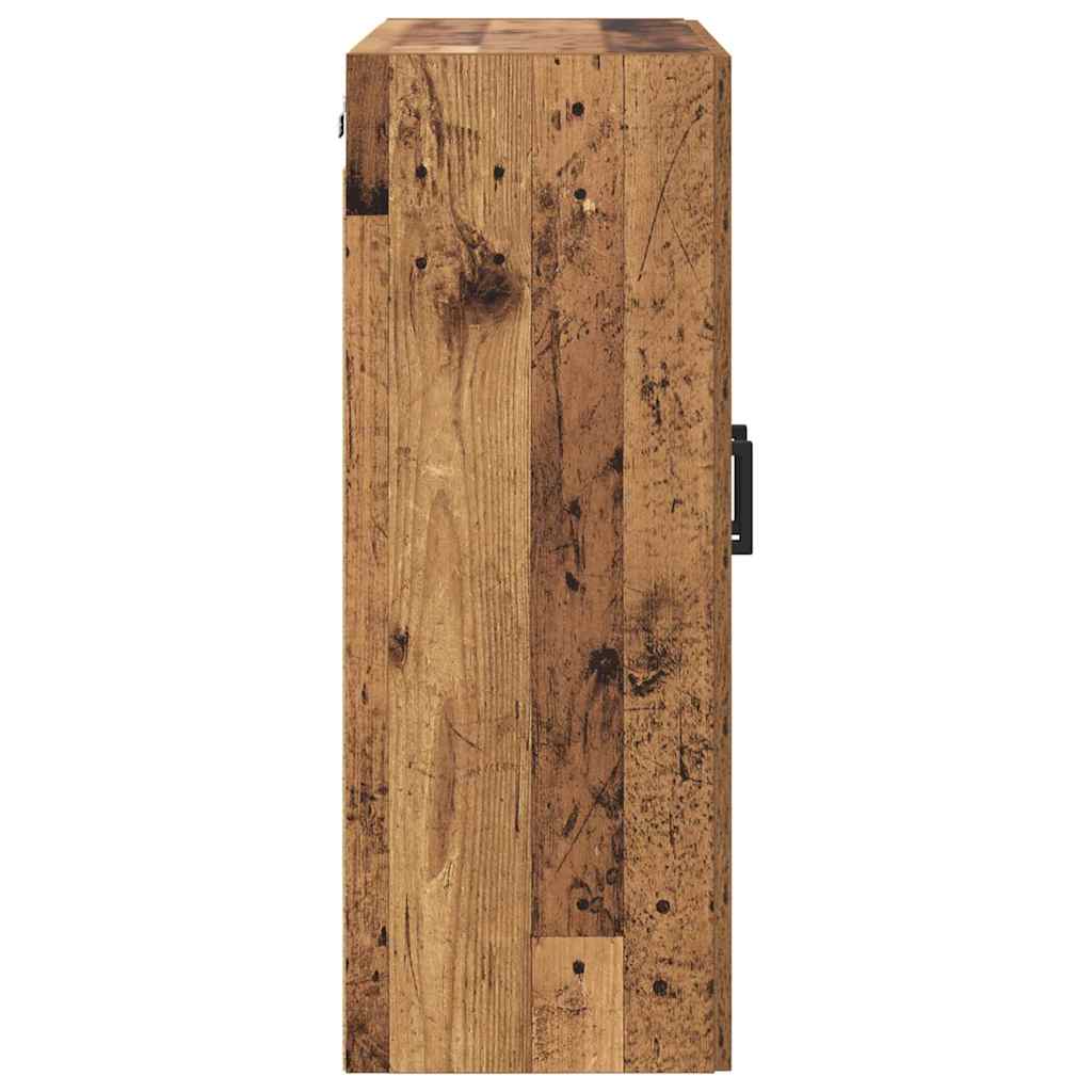 Wall Mounted Cabinet Old Wood 69.5 x 34 x 90 cm Engineered Wood