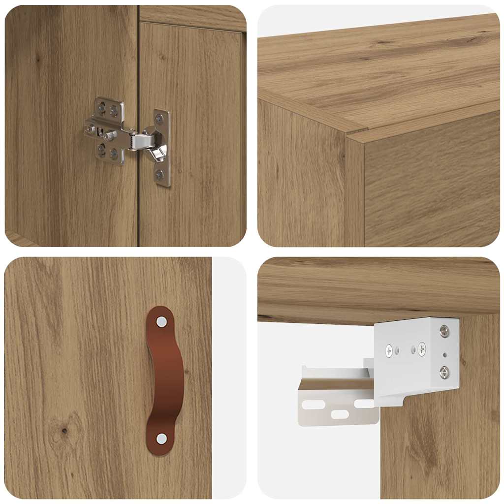 Wall Mounted Cabinet Artisan Oak 34.5 x 34 x 90 cm