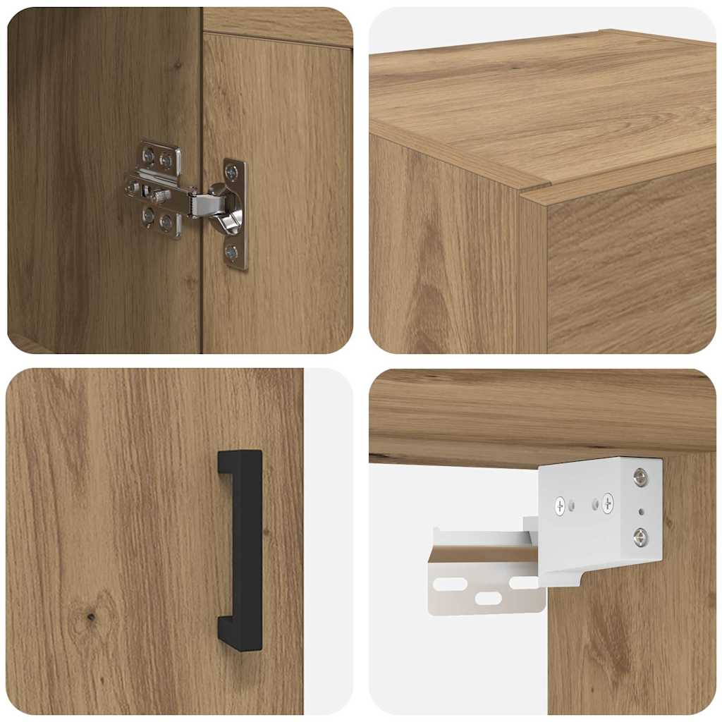 Wall Mounted Cabinet Artisan Oak 34.5 x 34 x 90 cm