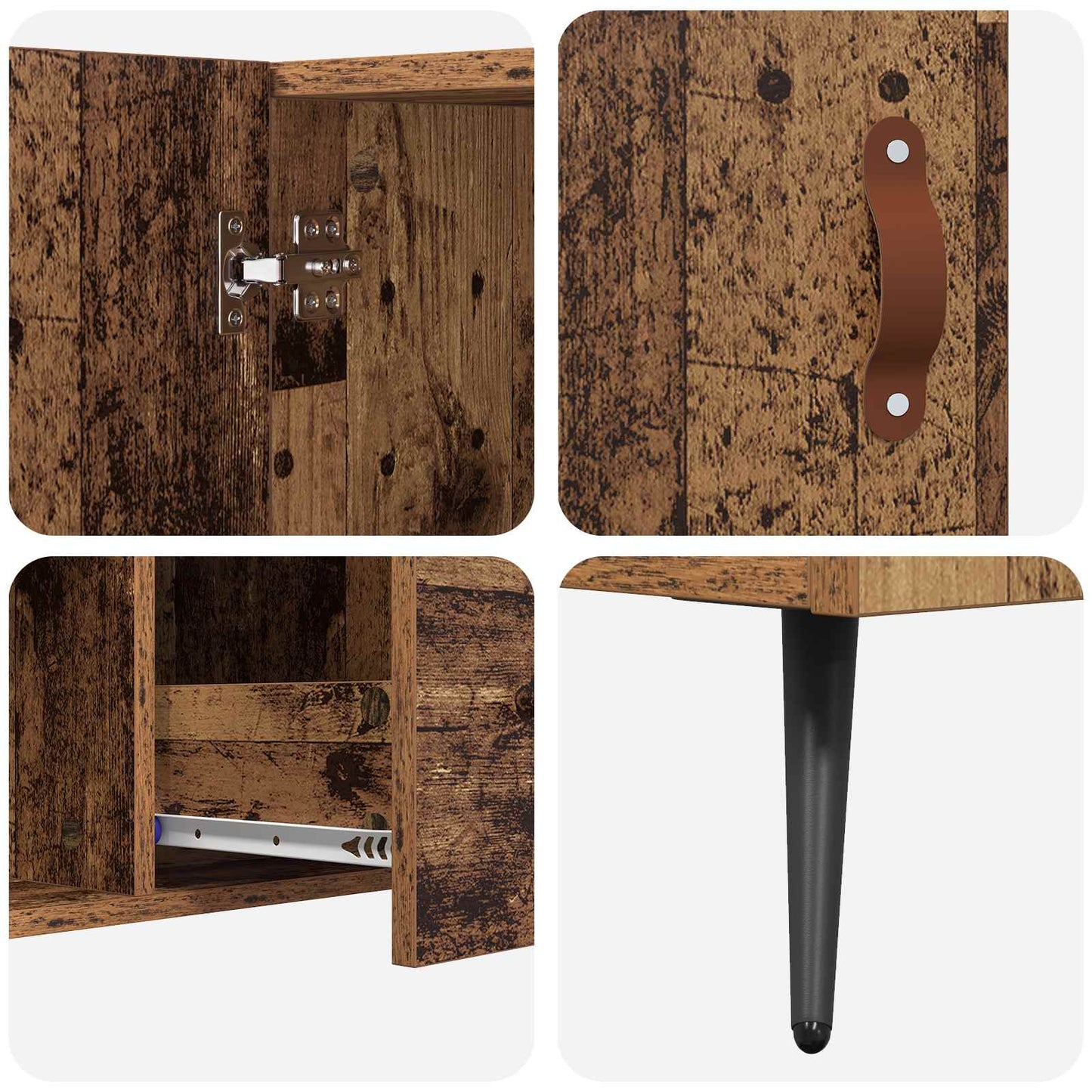 Sideboard Old Wood 100 x 36 x 60 cm Engineered Wood