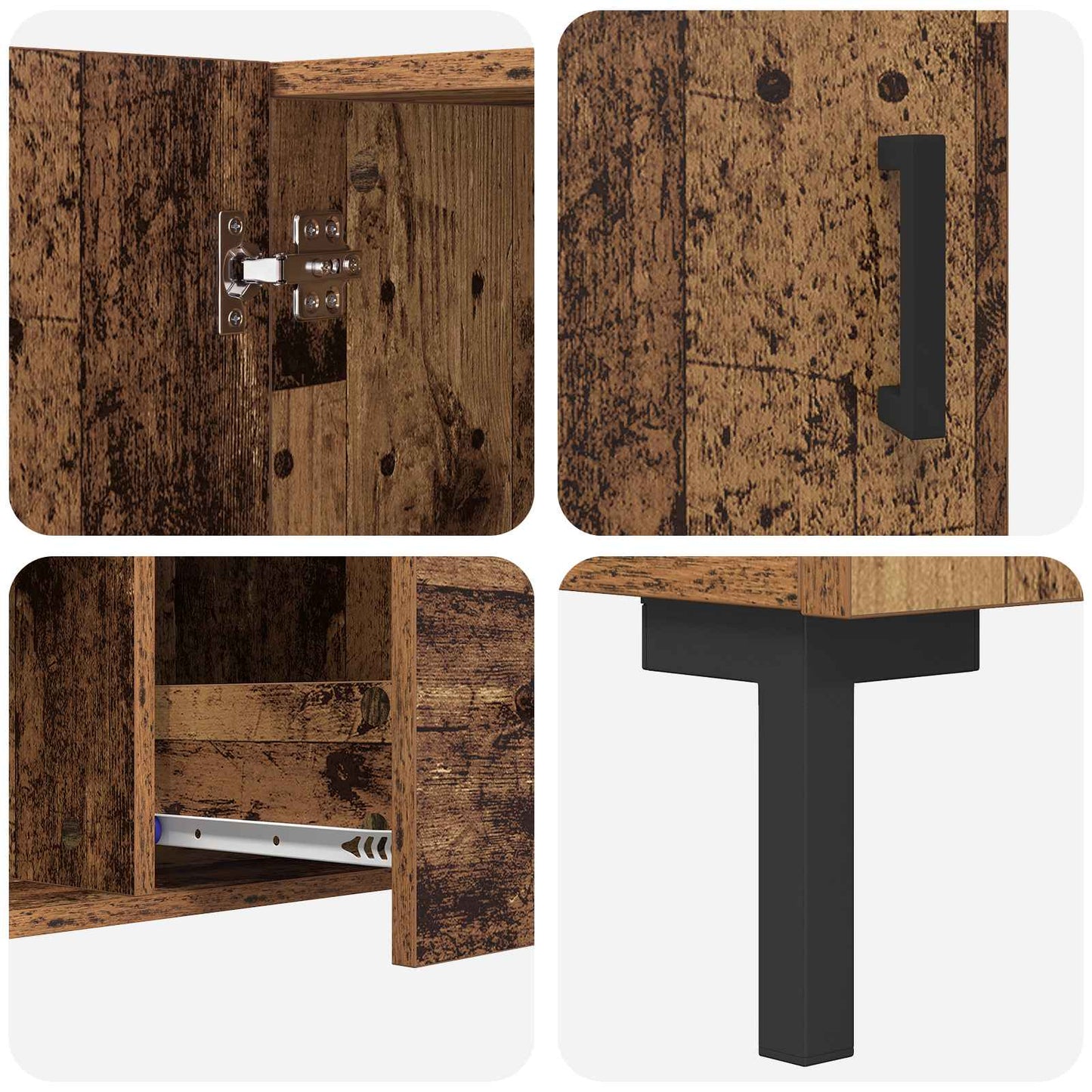 Sideboard Old Wood 100 x 36 x 60 cm Engineered Wood