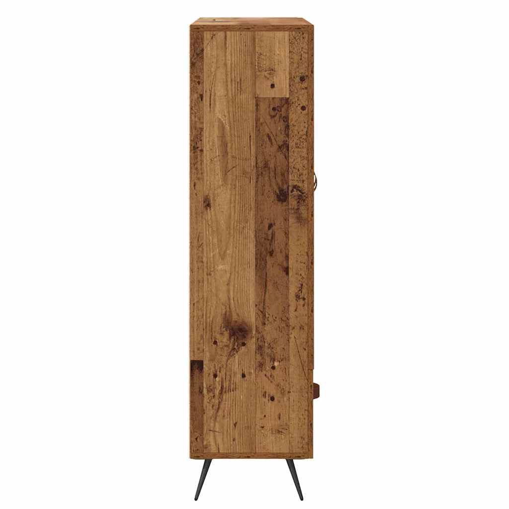 Highboard Old Wood 69.5 x 31 x 115 cm Engineered Wood and Glass