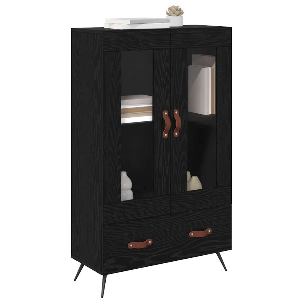 Highboard with Drawer Black Oak 69.5 x 31 x 115 cm