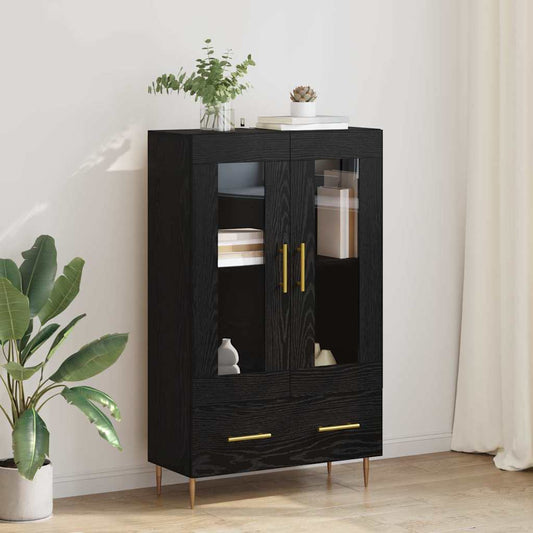 Highboard with Drawer Black Oak 69.5 x 31 x 115 cm