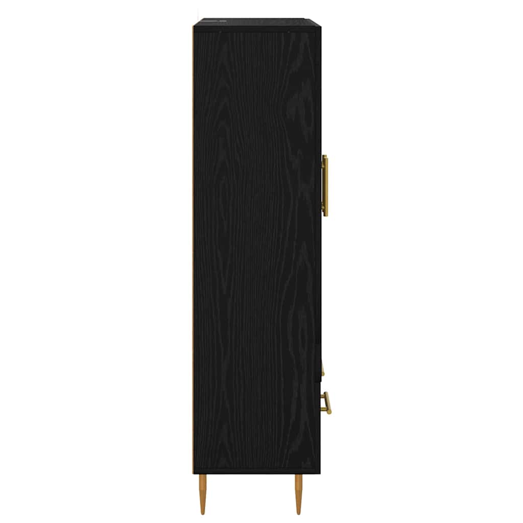 Highboard with Drawer Black Oak 69.5 x 31 x 115 cm