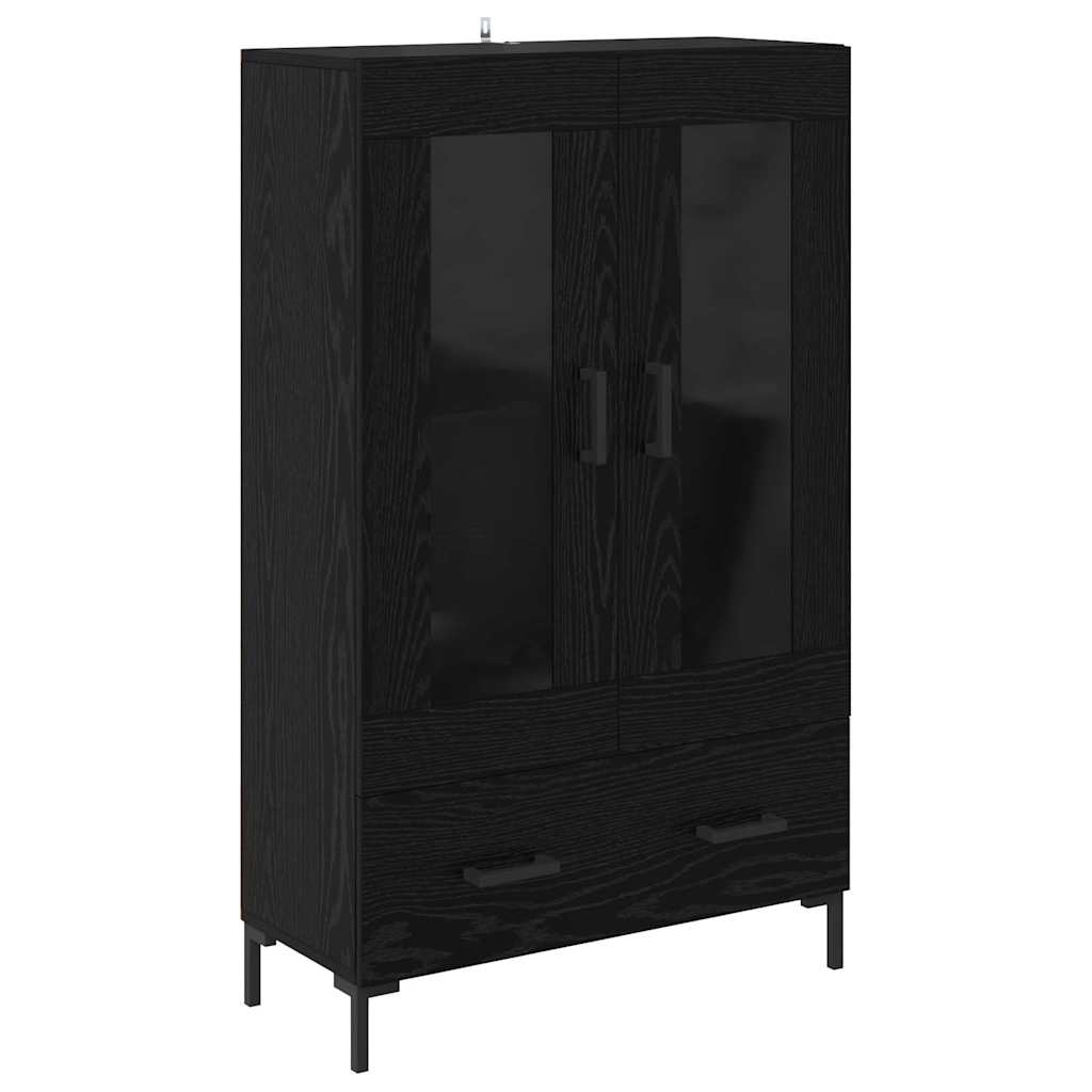 Highboard Black Oak 69.5 x 31 x 115 cm Engineered Wood