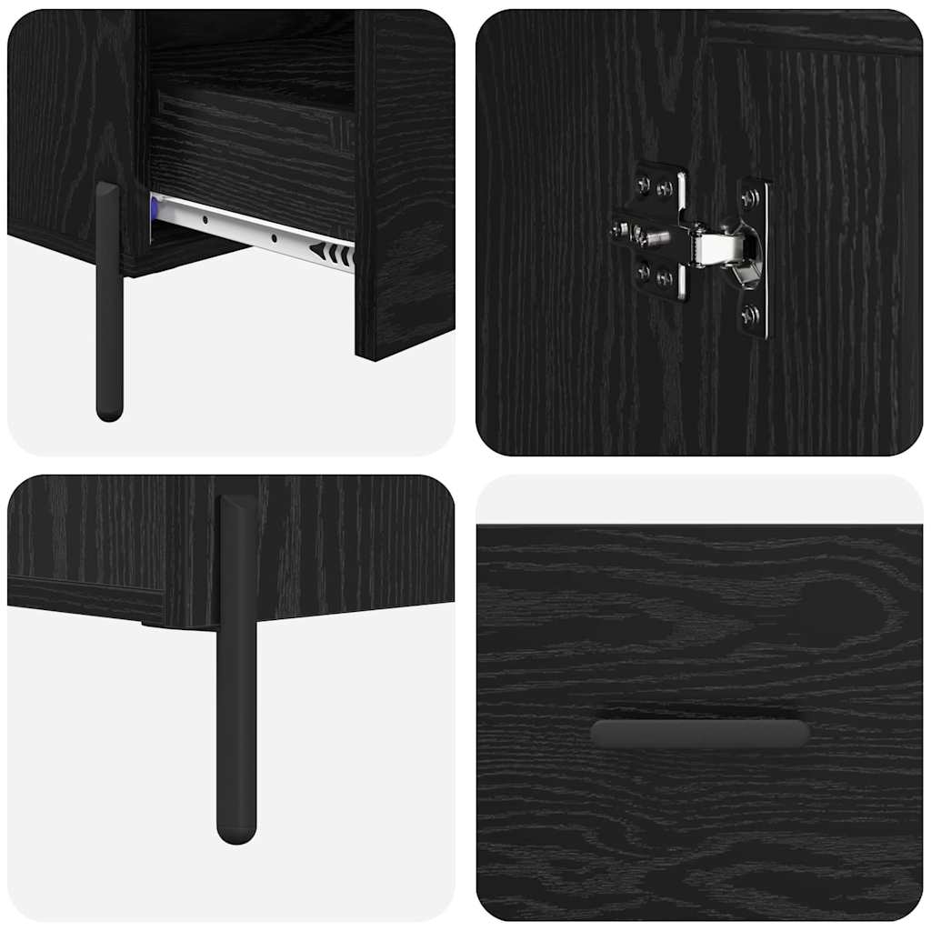 Highboard CORONA Black Oak 69.5 x 31 x 115 cm Engineered Wood