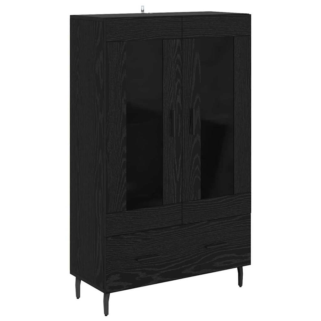 Highboard Black Oak 69.5 x 31 x 115 cm Engineered Wood