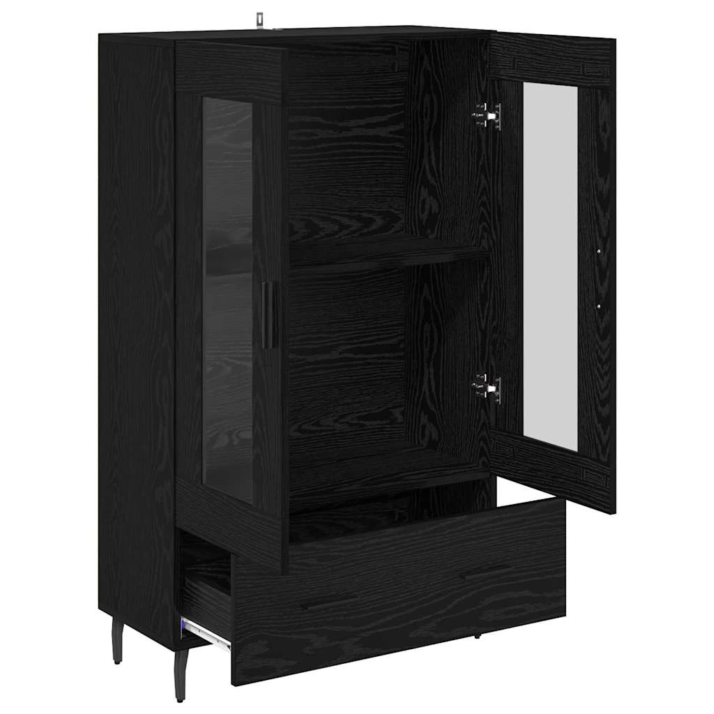 Highboard Black Oak 69.5 x 31 x 115 cm Engineered Wood
