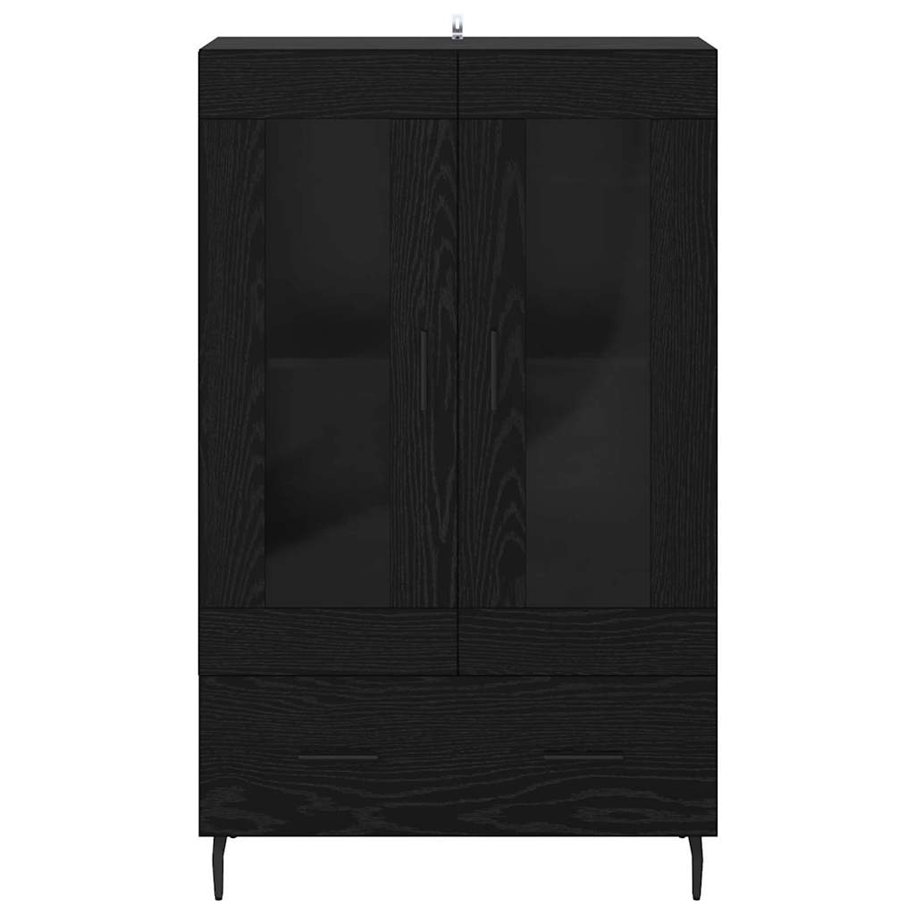 Highboard Black Oak 69.5 x 31 x 115 cm Engineered Wood