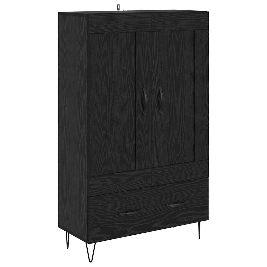 Highboard Black Oak 69.5 x 31 x 115 cm Engineered Wood