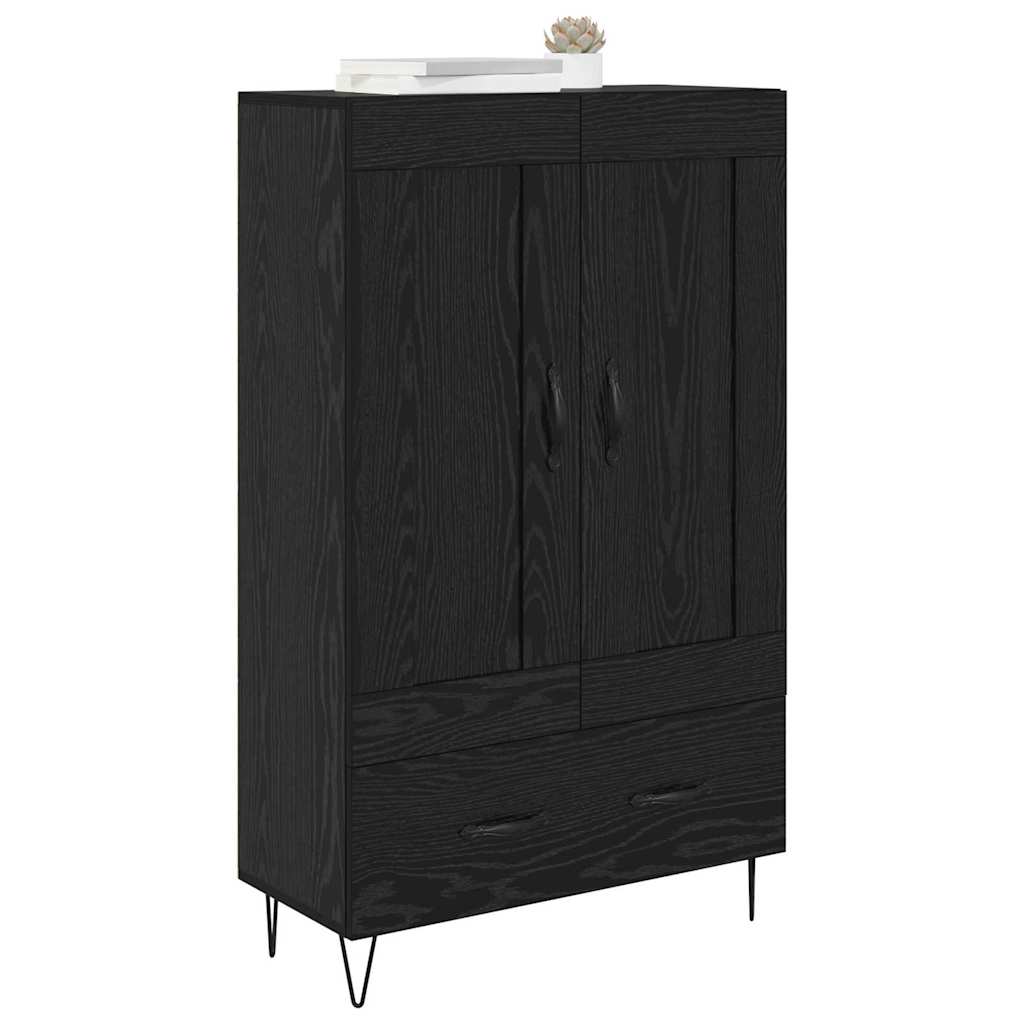 Highboard Black Oak 69.5 x 31 x 115 cm Engineered Wood