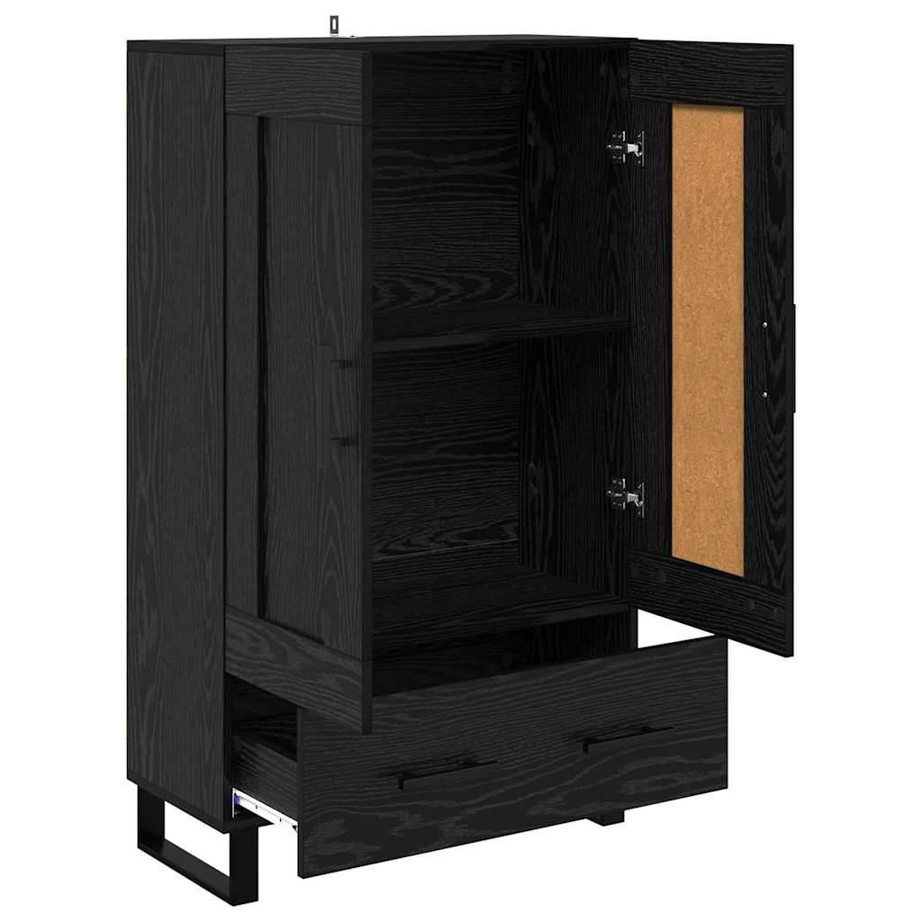 Highboard Black Oak 69.5 x 31 x 115 cm Engineered Wood
