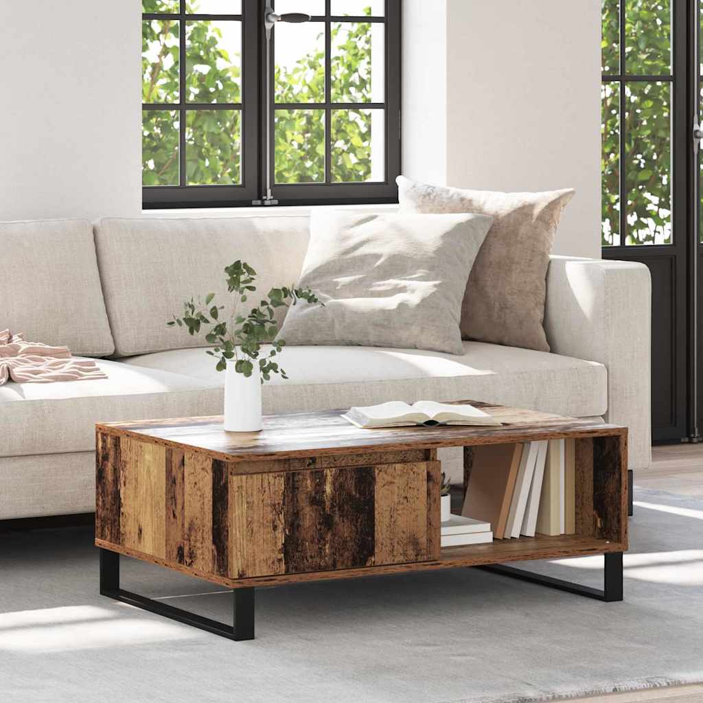 Coffee Table Old Wood 90 x 60 x 35 cm Engineered Wood