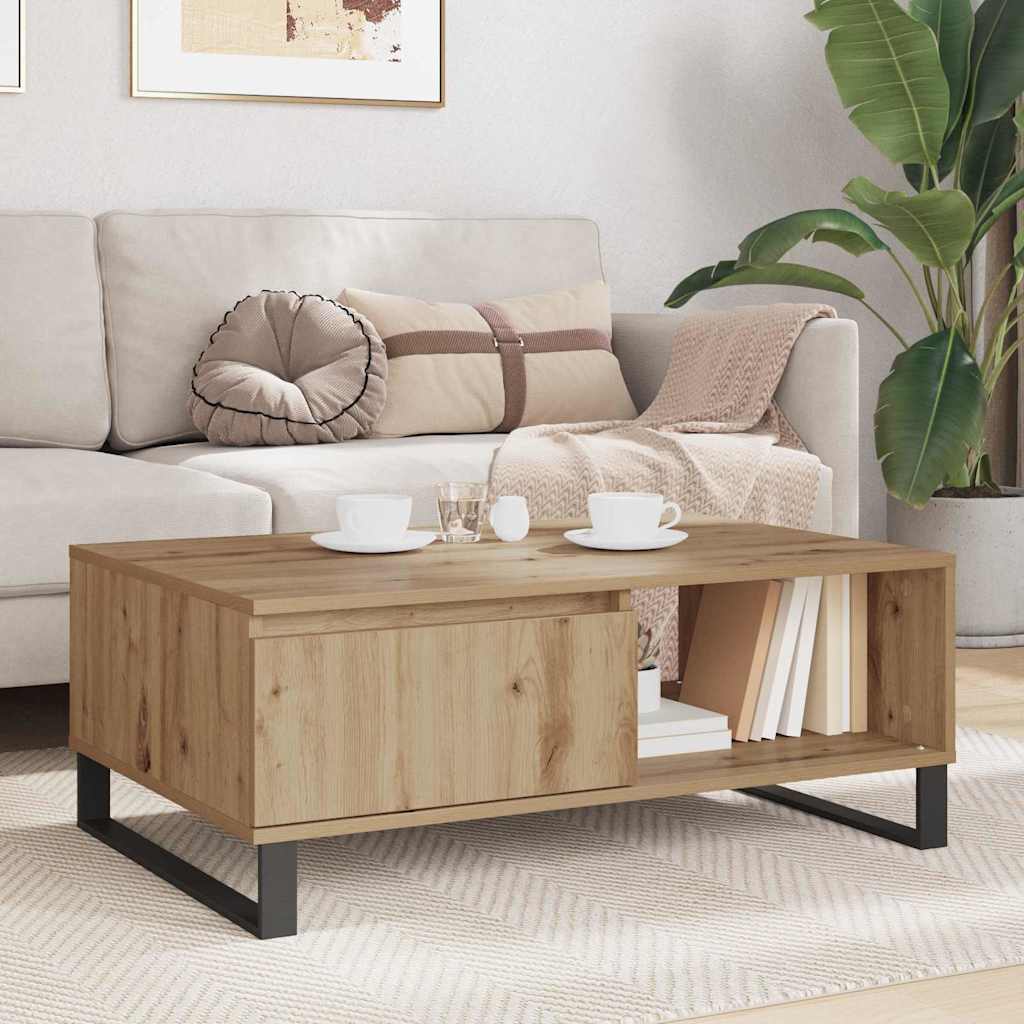 Coffee Table Artisan Oak 90 x 60 x 35 cm Engineered Wood