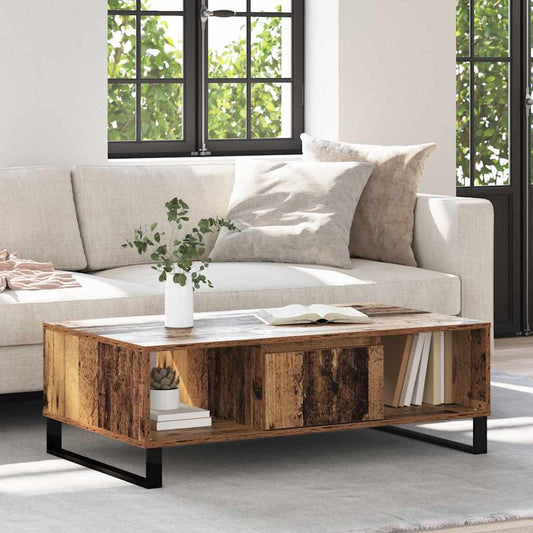 Coffee Table Old Wood 104 x 60 x 35 cm Engineered Wood