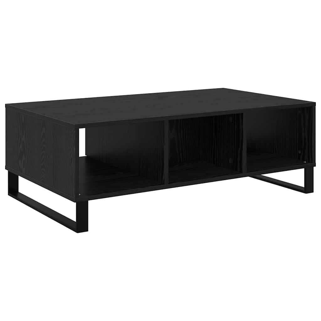 Coffee Table Black Oak 104 x 60 x 35 cm Engineered Wood