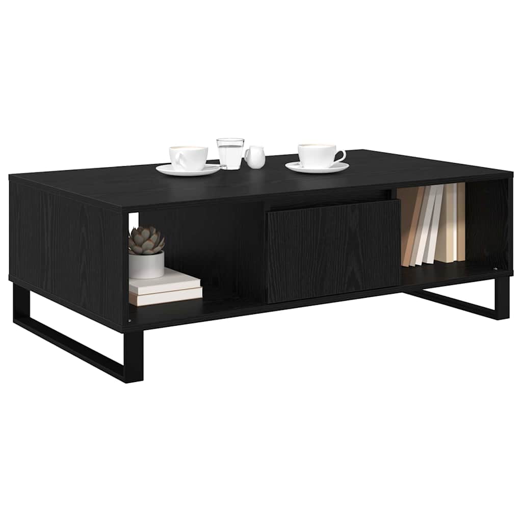 Coffee Table Black Oak 104 x 60 x 35 cm Engineered Wood